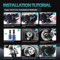 thumbnail image 2 of 2Pcs IP68 Waterproof Car LED Headlight Bulbs LED Driving Lamp All-in-one Conversion Kit 50W H1, 2 of 4