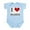 Sky Blue, variant on CafePress - I Love Beards Infant Creeper - Baby Light Bodysuit, Size Newborn - 24 Months