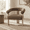 Brown, variant on Vknow 25" Oversized Barrel Accent Chairs, Upholstered Chenille Chairs, Cozy Reading Chairs for Living Room, Bedroom & Apartment, Cream