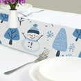 thumbnail image 4 of Yayeee Table Runner 70 inches Long Home Kitchen Dinning Party Decoration, Simple Cartoon Snowmen, 4 of 7