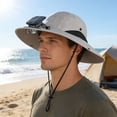 thumbnail image 5 of HuiXinOu Solar Fan Sun Hat, Outdoor Wide Brim Beach Hat, Breathable Fisherman Hat for Men Women Camping Hiking and Outdoor Activities, 5 of 6