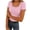 Pink #030, variant on Ribbed Short Sleeve Tops for Women Square Neck Lace Trim Fitted Tight Shirts Casual Basic Tee Spring Clothes 2026 Trendy Light Brown S