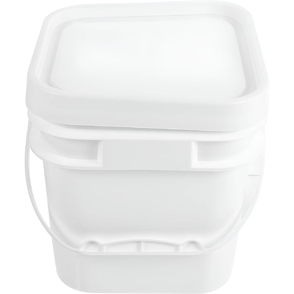 ACDANC 2 Liter Plastic Bucket with Handle and Lid - Food-Grade Storage Container - Square Design for Kitchen and Outdoor Use - Reusable Pail for Dry Goods, Paint, and Liquids