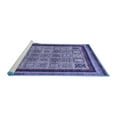 thumbnail image 2 of Ahgly Company Machine Washable Indoor Rectangle Abstract Blue Modern Area Rugs, 7' x 9', 2 of 4