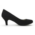 thumbnail image 2 of Dream Pairs Women's Bridal Wedding Party Low Heel Pump Shoes Luvly Black/Suede Size 7, 2 of 6