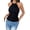 Black Panther Print, variant on Open Back Halter Tops for Women Backless Ruched Ruffle Crop Tops Smocked Y2K Going Out Camisoles Gray Leopard Print M