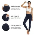 thumbnail image 6 of SEASUM Women's High Waist Yoga Leggings With Pockets Workout Athletic Pants Running Tights Navy Blue S, 6 of 7