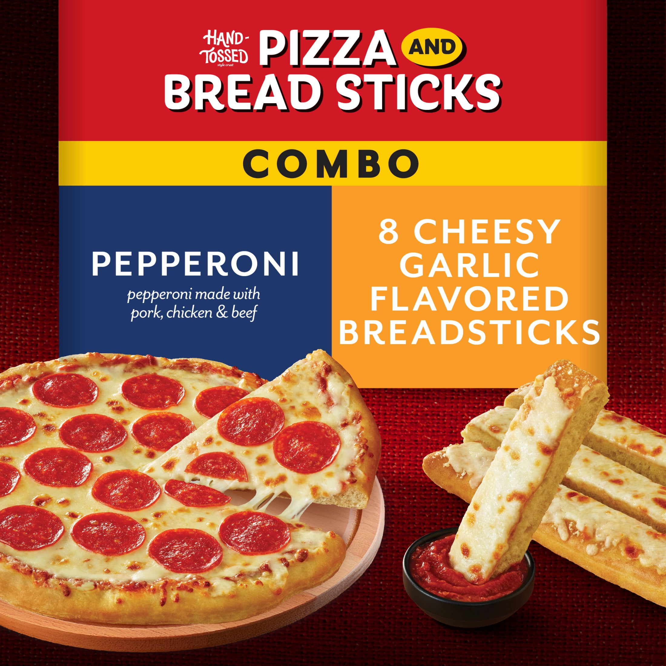 DiGiorno Frozen Pizza, Pepperoni Pizza and Cheese Breadsticks Snacks Dinner Kit, 31.2 oz (Frozen)