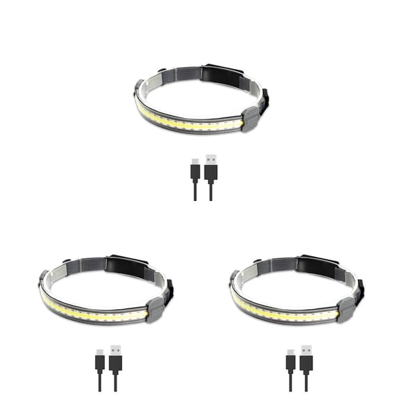Faro de Camping portátil Eigraketly COB 10W USB ajustable con Sensor de movimiento diadema 1 Uds