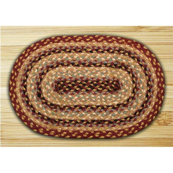 Earth Rugs 46-357 Burgundy-Gray-Creme Round Swatch