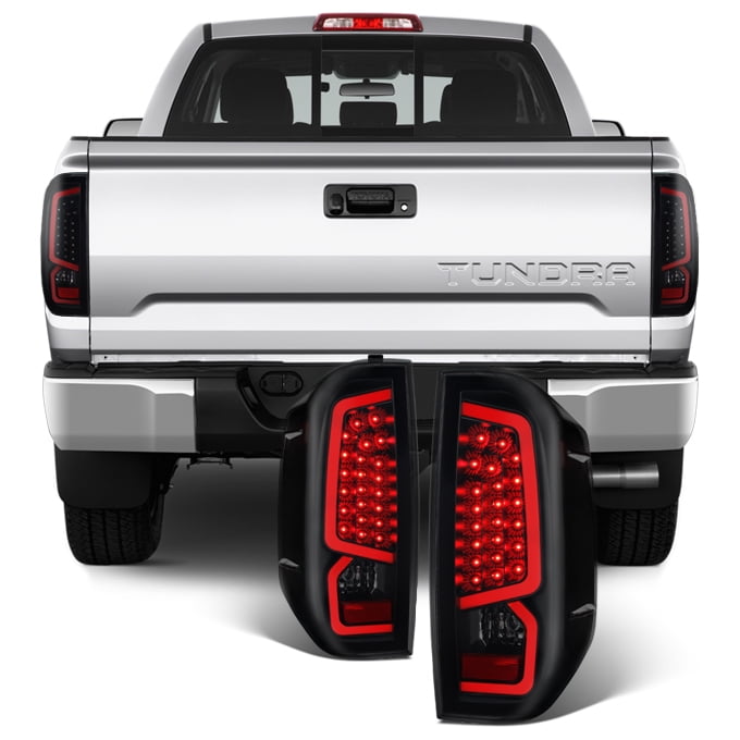 Fits 2014 2015 2016 2017 2018 Tundra SR5 Black Smoked LED Tube Tail