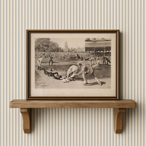 Vintage Baseball Print, Classic Sports Wall Décor For Boys Room Or Man Cave Home Decor #2791, Unframed Poster Size 8x12