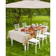 thumbnail image 4 of Outdoor Tablecloth with Umbrella Hole for Patio/Picnic/Party/Camping, Fall Thanksgiving Waterproof Table Cloth Rectangle Table Cover Washable, Rustic Orange Pumpkin Harvest Maple Leaf 60"x 102", 4 of 7