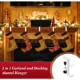 thumbnail image 2 of 2 in 1 Multifunctional Mantel Hangers With 2 Hooks - Heavy Duty Adjustable Fireplace Hangers, No Drill Required - Black (5PCs), 2 of 12
