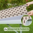 thumbnail image 6 of Brown Christmas Tree Pattern Square Fitted Tablecloth with Elastic Edge,Square Table Cover,Washable Elastic Table Cover for Home Kitchen Party Decor 36"x36", 6 of 6