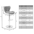 thumbnail image 4 of ViscoLogic Série DUKE Tabouret de Bar Pivotant Réglable en Hauteur 24 à 33 Pouces (Ensemble de 2 Tabourets), 4 of 6