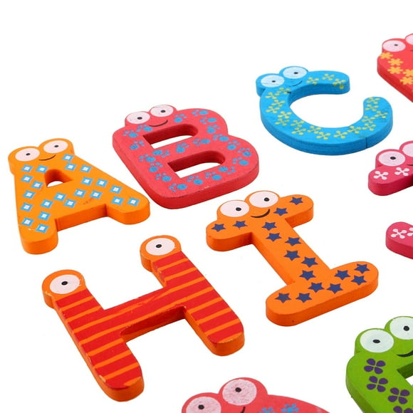 Alphabet Letters Fridge Magnet,26pcs Set Letters A-Z Wooden Alphabet Fridge Magnet Child Educational Toy Optimized for Excellence