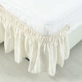thumbnail image 3 of PiccoCasa 15" Drop Bed Skirt Dust Ruffle Wrap, Twin Beige, 3 of 8