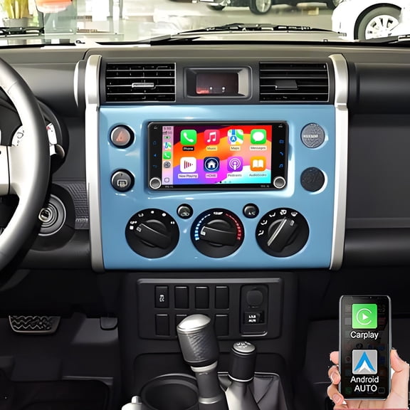 Gsuatey Car Stereo for Toyota FJ Cruiser 2003-2010 with Wireless Carplay/Android Auto, 7" Touch Screen Android Car Radio with GPS WiFi Bluetooth FM/RDS Mirror Link SWC Backup Camera