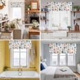 thumbnail image 5 of Summer Ocean Valance Curtain Nautical Coastal Sea Turtles Shells Corals Starfish Window Valances Rod Pocket Short Curtains Window Treatments for Kitchen Bedroom Bathroom Laundry 60" x 14", 5 of 9