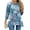 Cyan Grey Floral, variant on Fantaslook Plus Size Women Tunic Tops 3/4 Sleeve Dressy Casual Blouses Loose Flowy Floral Shirts