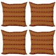 thumbnail image 1 of Ambesonne Tribal Throw Pillow Cover 4 Pack, Indigenous Motifs, 18", Cinnamon Marigold Grey, 1 of 2