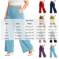 thumbnail image 4 of ClodeEU Women's Plus Size High Waisted Stretchy Wide Leg Pants,Casual Trousers with Pockets Green,Women's Plus XXXXL, 4 of 9