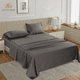 thumbnail image 2 of Casa Platino Sábanas Individual XL – Ropa de Cama Refrescante 100% Algodón de 450 Hilos, Acabado Satinado de Lujo para Hotel, Comodidad Suave y Sedosa, Certificado Oeko-Tex – Carbón, 2 of 6