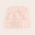 thumbnail image 6 of Povozer Kids Winter Knitted Beanie Hat Pompom Ears Ski Hat for Boy Girl(Pink,3-36M), 6 of 6
