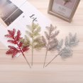 thumbnail image 3 of 5pcs Christmas Glitter Leaves Simulated Tree Branch DIY  Tree Wreath Hanging Decor Pendant Scrapbooking for Home, 3 of 9