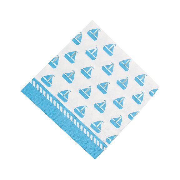 1St Sailor Beverage Napkins (16Pc) - Party Supplies - 16 Pieces