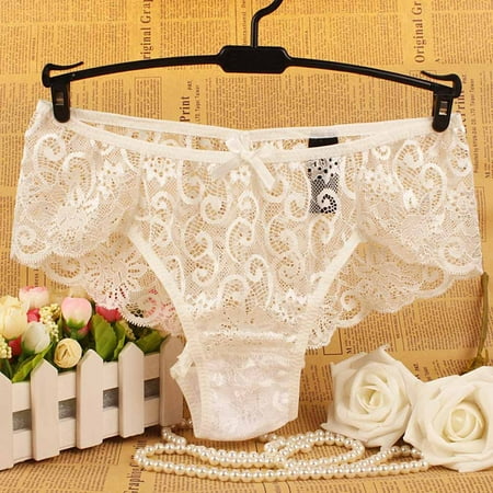 

UoCefik Women Brief Stretch Brief for Women Sexy Lace Underwear See Through Solid Panties