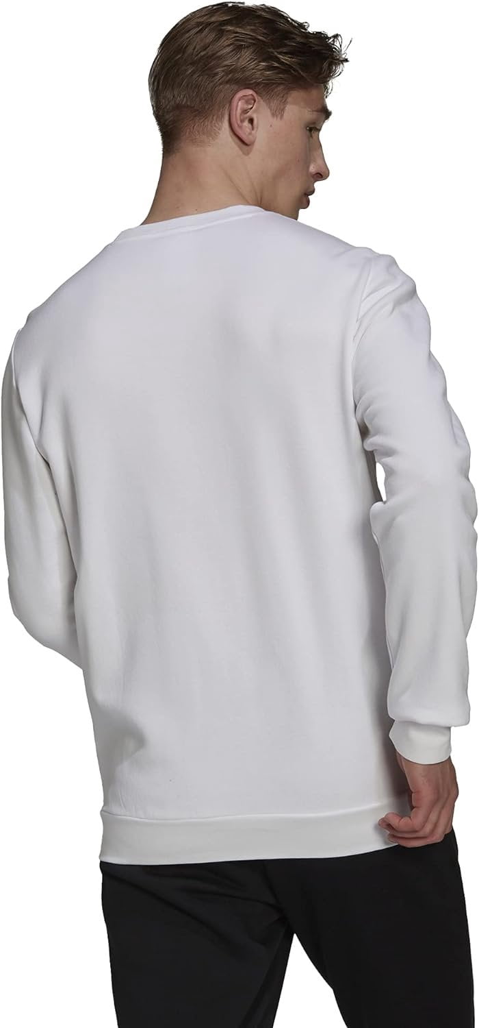 Men's adidas Feel Cozy Fleece Sweatshirt Color: White Black Size: XXL
