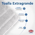 thumbnail image 2 of Toalla de Baño Extragrande GILA de Algodón 100% Hipoalergénico Paquete de 2 Toallas Blancas 148 x 92 cm, 2 of 5