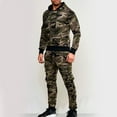 thumbnail image 4 of Oplxuo Men's Camouflage Tracksuits Pullover Hoodies Sports Jogging Suits Athletic Running 2 Piece Sweatsuits with Pockets, 4 of 5
