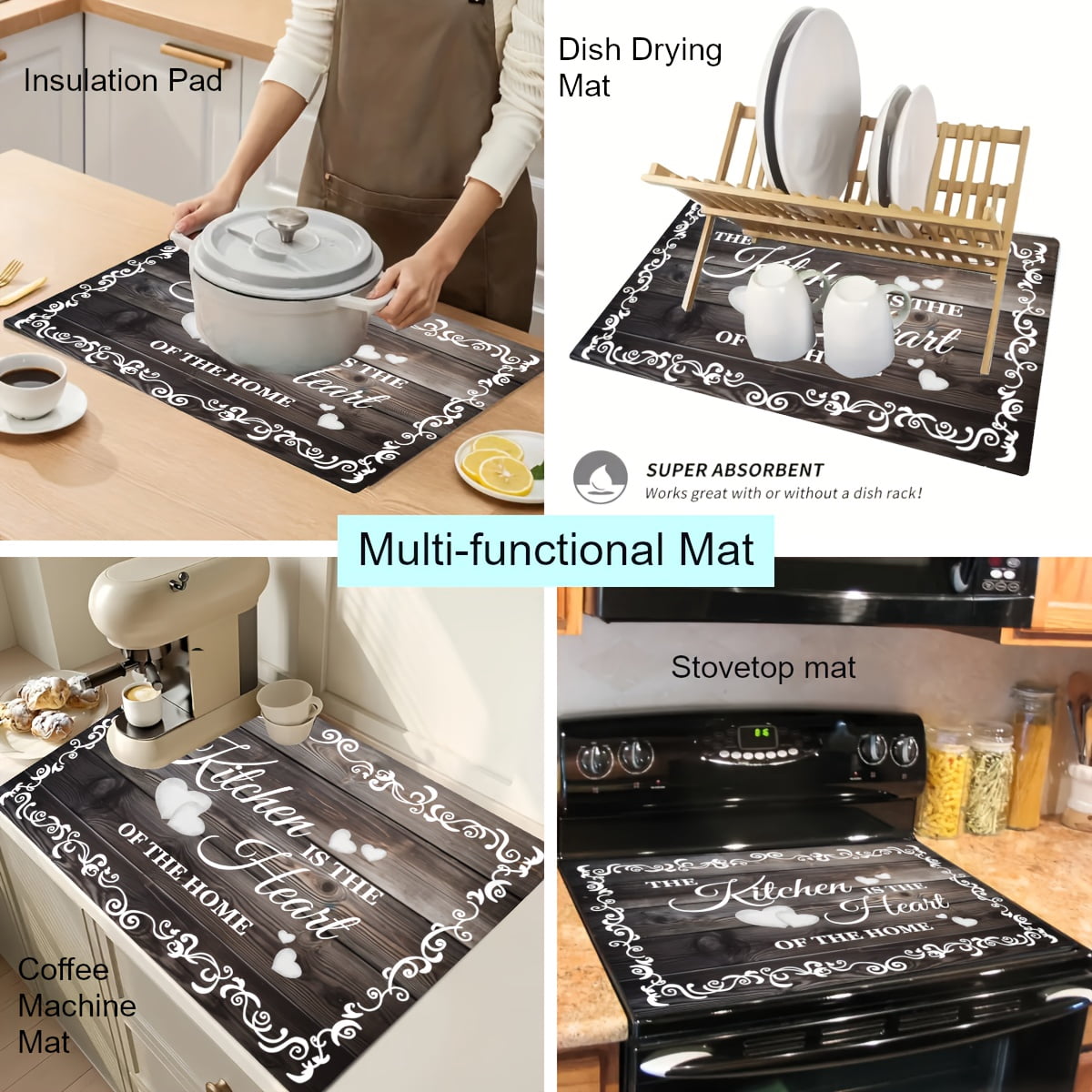 Woveruco Ornate Tree Design Stove Cover Protector, Heat-Resistant Cooktop Cover Noodle Board for Electric/Gas/RV Stove, 28.3 x 20.4 Inches