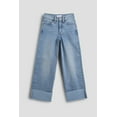 thumbnail image 3 of YMI Jeans Girls Wide Leg Mega Cuff Raw Hem, 3 of 6