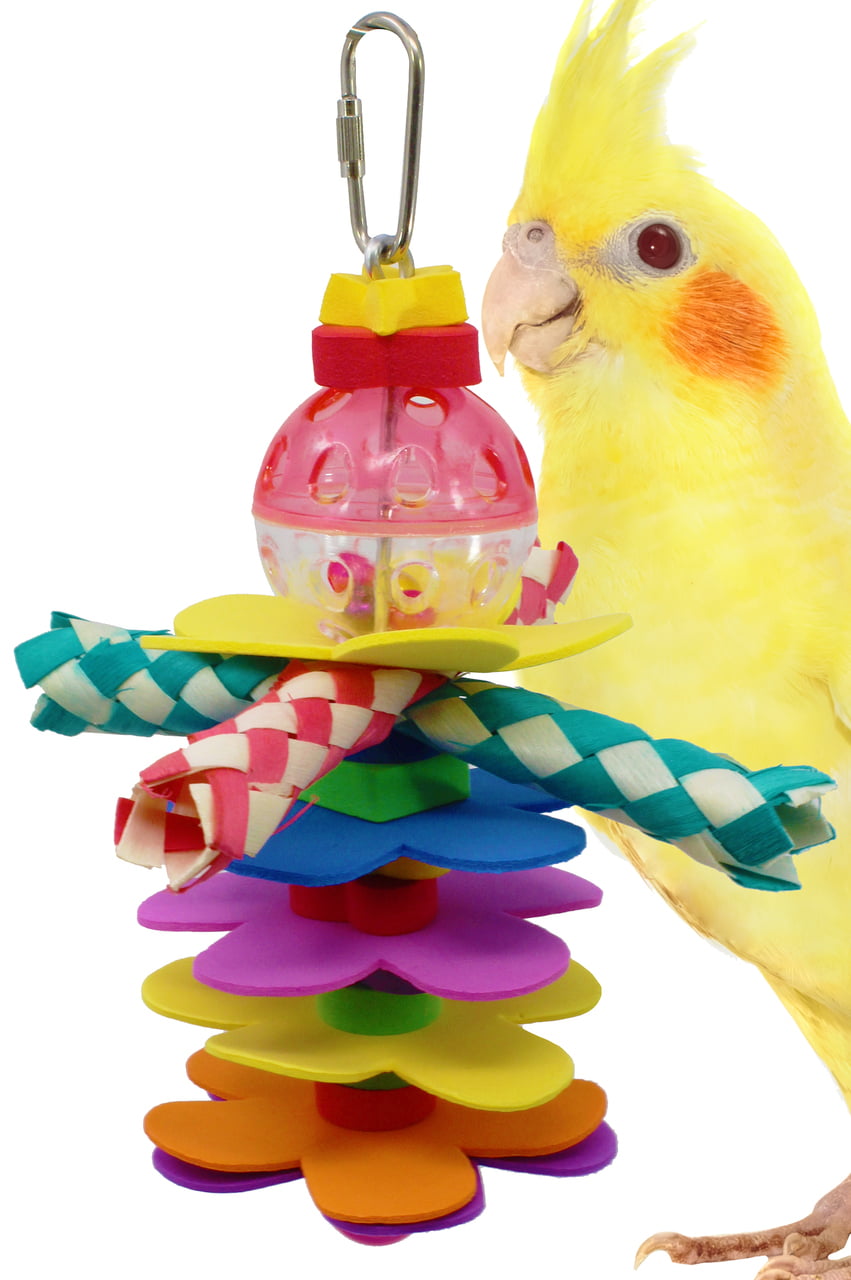50074 Blocks'n'Knots Bird Toy parrot cage toys cages preening cockatiel conure 