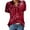 50-Red, variant on SELONE Front Button Shirts for Women Short Sleeve Tops Blouses Regular Fit T Shirts Pullover Tees Tops Striped T-Shirts V Neck Tops Casual Blouses Easy Care Soft Breathable Pullover Tops Coffee M