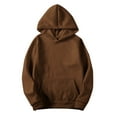 thumbnail image 3 of Lmnyox 2 Pack Sweatshirts for Women Casual Basic Long Sleeve Solid Hoodies with Pocket Loose Hooded Pullover, 3 of 6