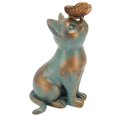 thumbnail image 4 of Cat Figurine Exquisite Details Retro Style Mottled Texture Durable Resin Sitting Cat Statue for Garden Office Patio, 4 of 5