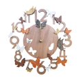 thumbnail image 1 of Reloj de pared vintage de 12 pulgadas, regalo de inauguración de la casa, regalo para mamá, decoración de tienda de costura. Patrón de mariposa, 1 of 9