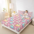 thumbnail image 4 of jejeloiu Colorful Ghost Twin Sheet Sets,Halloween Spider Webs Twin Fitted Sheet,Geometric Geometric Lines Flat Sheet For Girl Boy,Breathable Room Decoration,3-Piece, 4 of 7