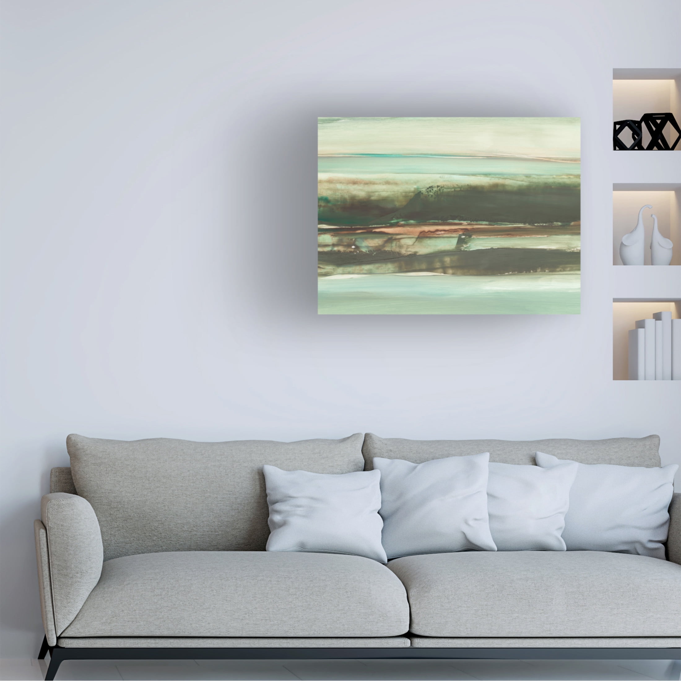 Trademark Fine Art Ethan Harper  Emerald and Rust I Canvas Wall Art