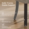 thumbnail image 6 of Vknow Furniture Durable Polyester Dining Chairs Set of 2 with Cutout Back and Wood Legs for Dining Room Kitchen,Light Gray, 6 of 6