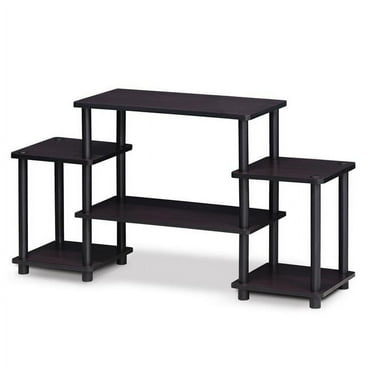 Highkey Turn-N-Tube No Tools Entertainment Center, Dark Walnut