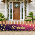 thumbnail image 4 of 60th Birthday Celebration Banner Sparkling Gold Stars Party Decor Backdrop Fancy Festive Photography Milestone Event Anniversary Background Sign, 4 of 4