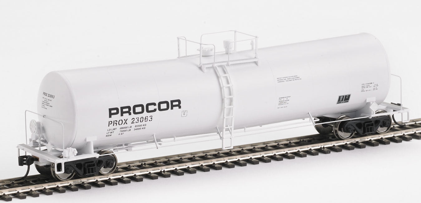Walthers HO Scale 54' 23K Gallon FunnelFlow Tank Car Procor (White