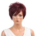 thumbnail image 3 of Peluca corta natural Yuyangstore Pelucas llenas rojo vino Cosplay 11 pulgadas, 3 of 8
