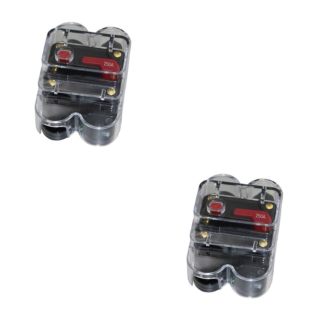 Guardoinrt Car Auto Audio Radio In Line Fuse Breaker Circuit For DC 12V Black 250A 2Set